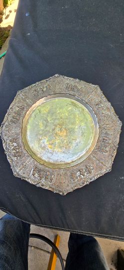 Antique e.g. Webster & Son Silverplate Dutch Repousse Platter