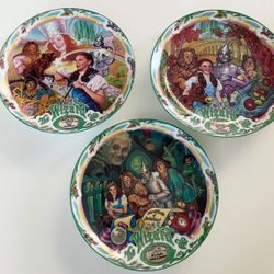 Vintage 1993 MUSICAL The Wizard of Oz "If I Only Had A Brain" , “OverThe Rainbow” And “We’re Off To See The Wizard” Knowles Plates  