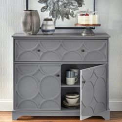 New Grey Buffet Storage Cabinet 