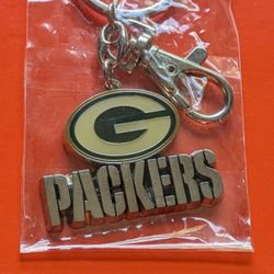 NEW Green Bay Packers NFL team logo heavyweight metal keychain fan merchandise key ring chain