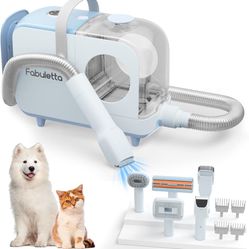 Fabuletta Dog Grooming Kit 6-in-1 Professional Pet Grooming Vacuum 