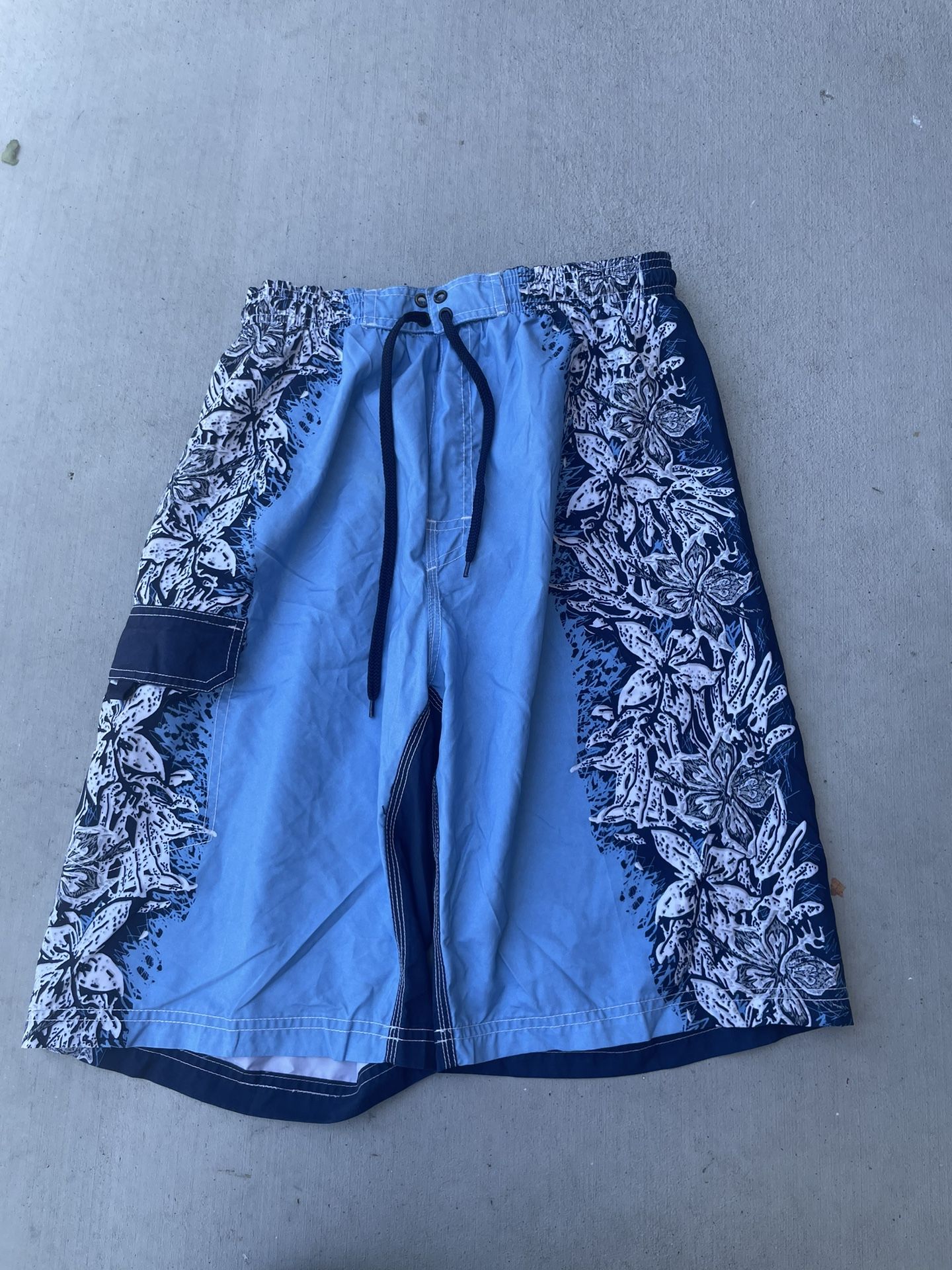Vintage Y2K Burnside Board/swimshorts Flower Design