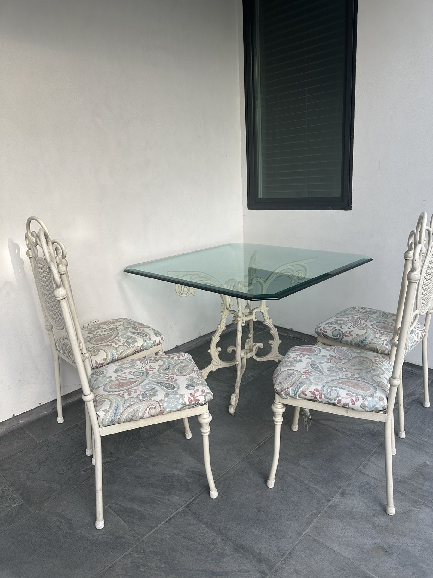 Glass Table And Chairs