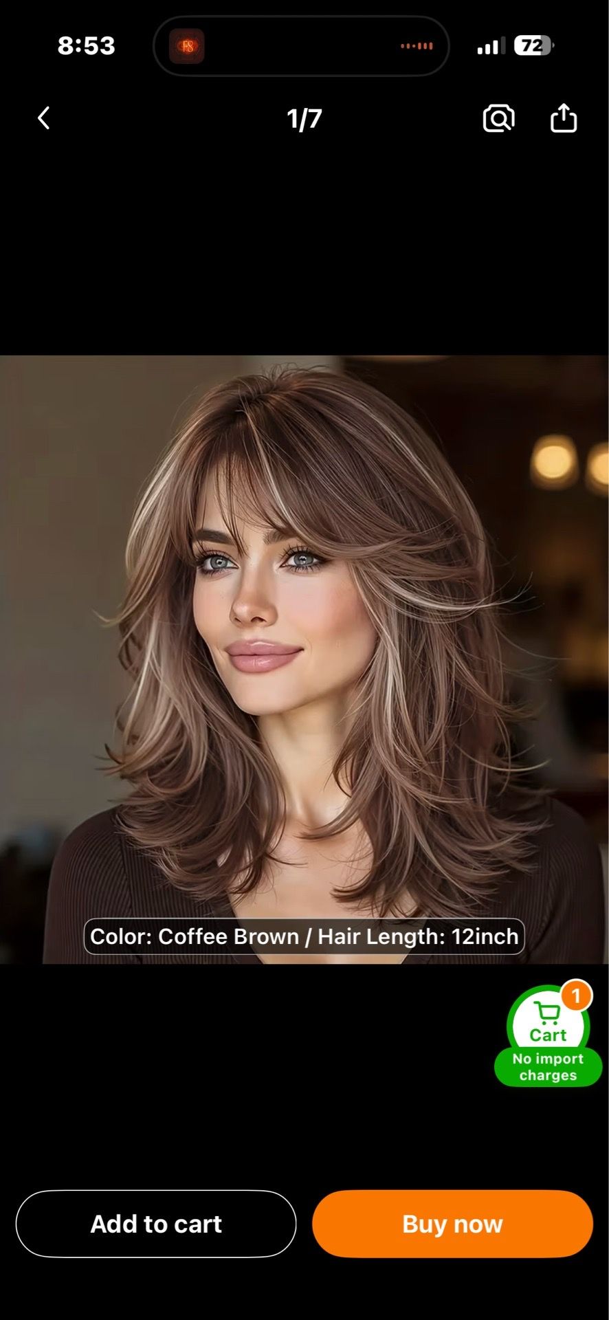 Brown wig