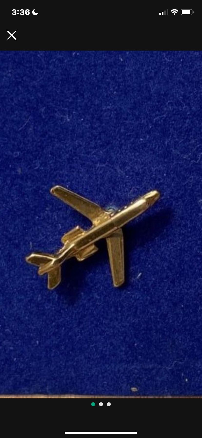 Vintage Boeing Douglas DC-9 Button Back Lapel Pin