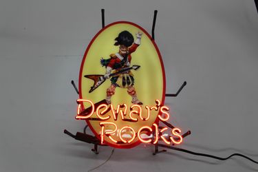 Dewar’s Rocks bar Restaurant neon sign 19” X 14”
