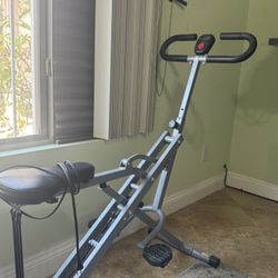 Sunny Health & Fitness Row-N-Ride Squat Assist Trainer, Foldable & Easy Setup Exercise