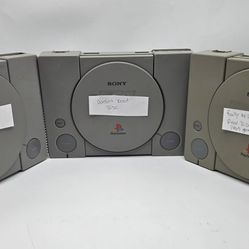 Lot Of (3) Sony PlayStation 1 PS1 System Only SCPH-5501 *Great For XStation Mod*