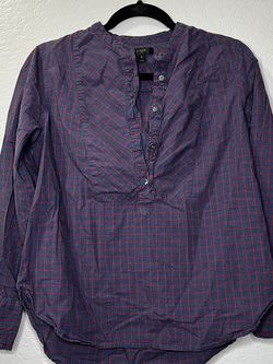 J Crew Plaid Top