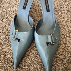 Sergio Rossi Italian Kitten Heel Mules