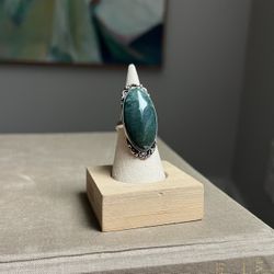 Adjustable Ocean Jasper Gemstone Ring ( firm on price ) 