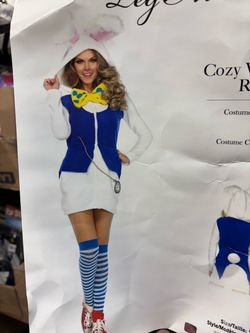 New, Alice in Wonderland White Rabbit 🐰 Plush Deluxe Costume size small.