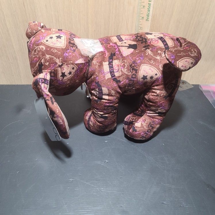Jonas Brothers Rocks Build-A-Bear Brown Purple Puppy Dog Rock Plush Animal Toy