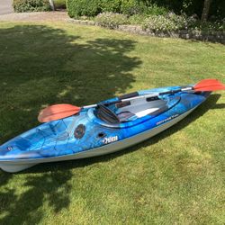 Fishing Or Recreation Kayak And Paddle 