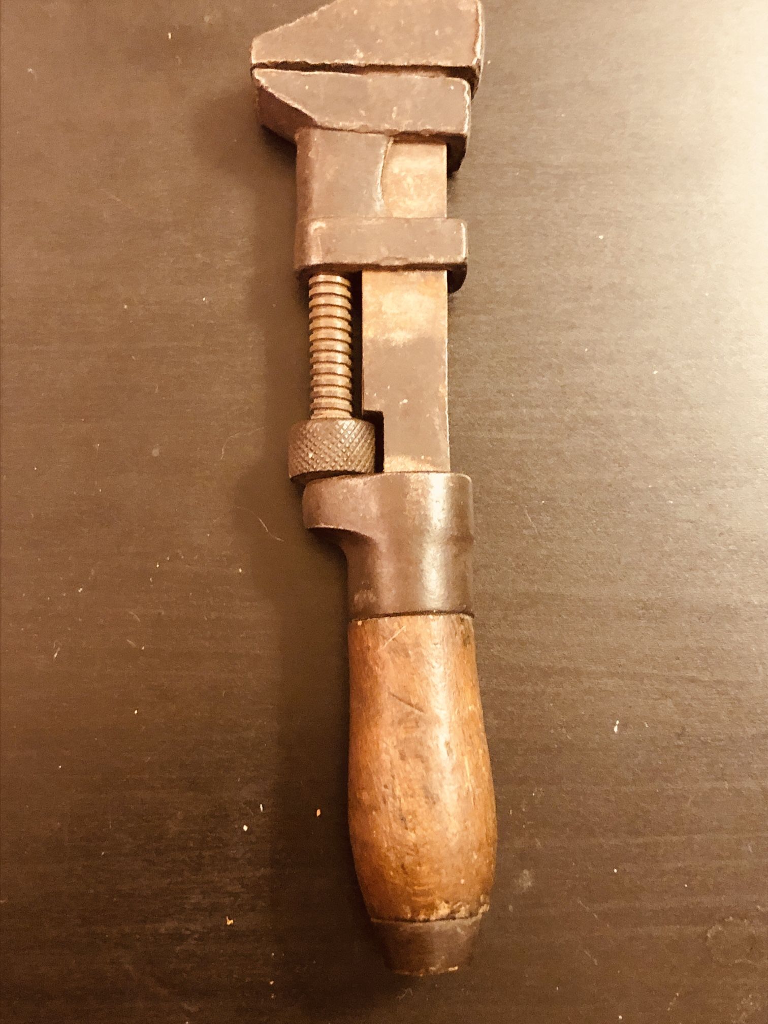 Rare Antique Tool P.S. & W. Co. | 6.5” Adjustable Monkey Pipe Wrench | Cleveland O. USA