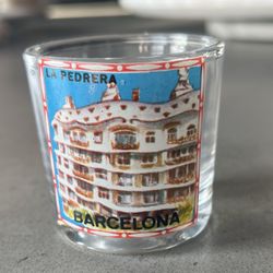 Authentic Barcelona, Spain Shot Glass Souvenir La Pedrera Espana Bar 
