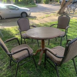 Patio Chairs With Table All For $49