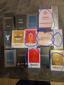 Fragrances with wonderful scents, such as Versace, Invictus, Bleu de Chanel, etc.