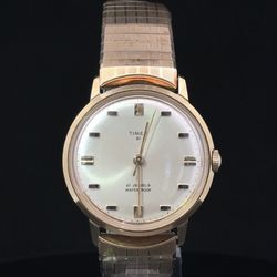 TIMEX 21  Non-Working Hand Wind, 21 Jewel Vintage Waterproof, Gold Plated 