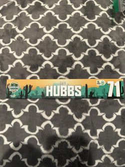 Oakland Athletics Dan Hubbs Locker Name Plate Authentic Baseball