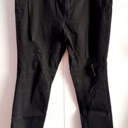 Black Denim Jeans, Size 18