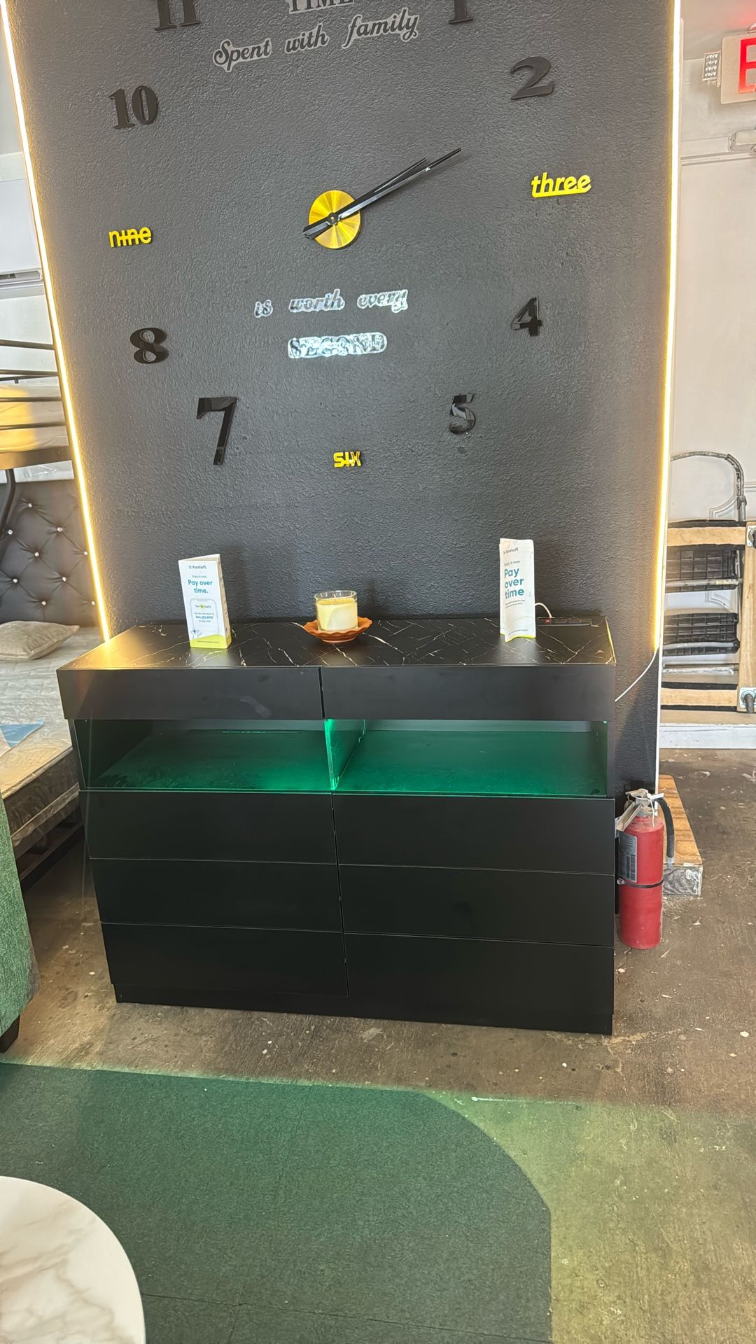 Tv Stan Black Con Luces