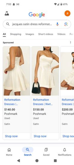 Jacques  Satin Dress Size 2 