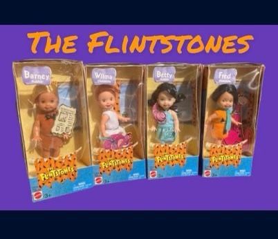 The Flintstones - 2003 - Almost Vintage - Mattel Kelly Barbie Lot Of 4