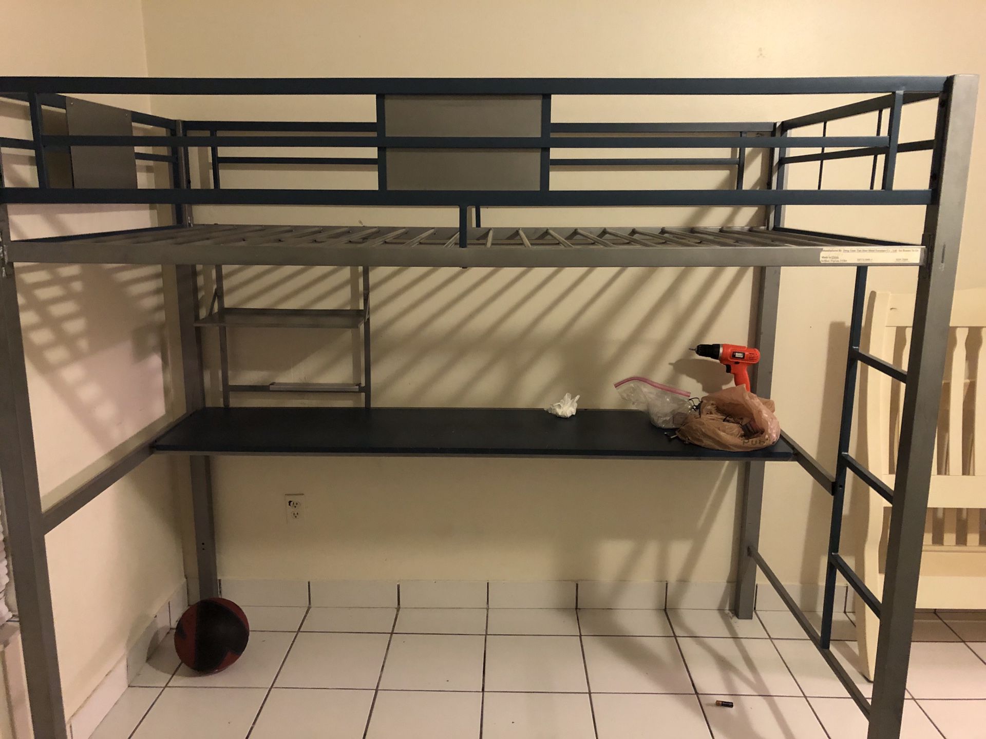 Twin Bunk Bed with Study Desk