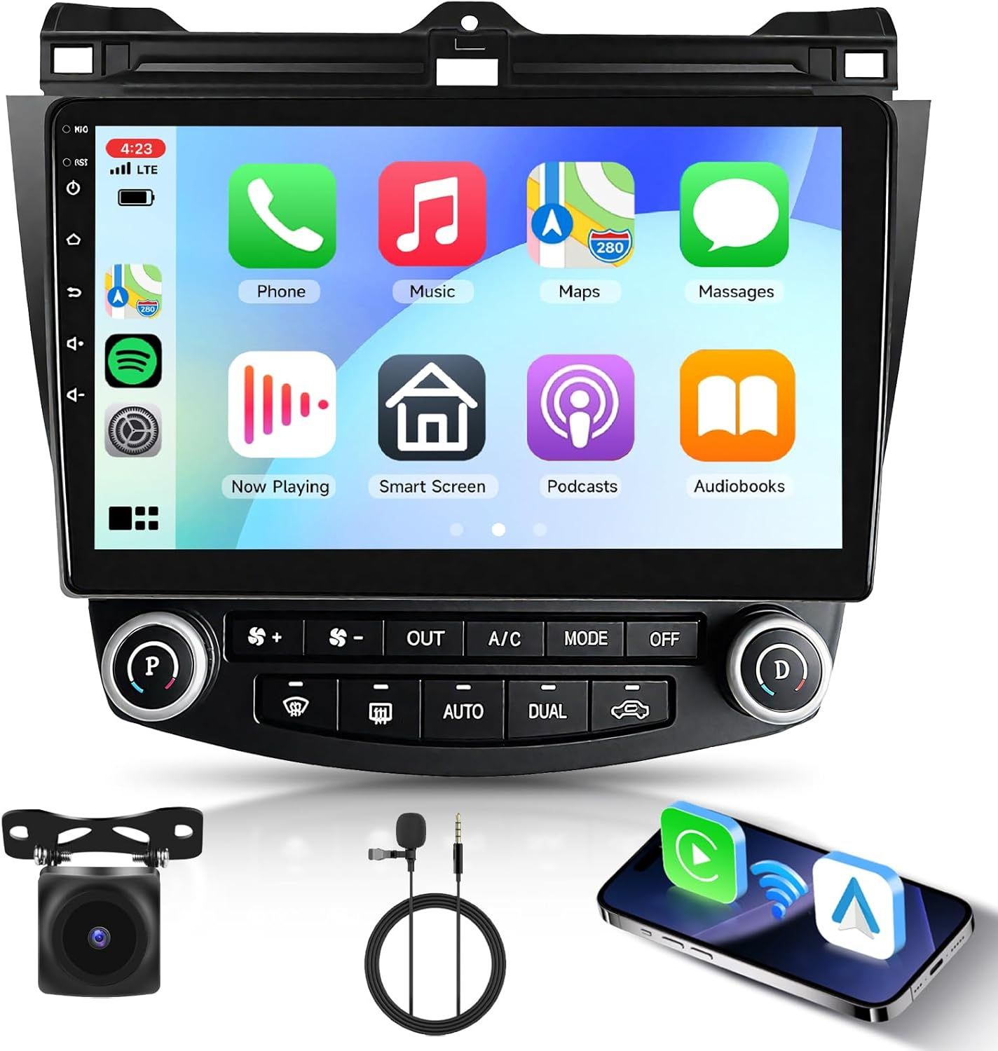for Honda Accord 2003-2007 Android Car Radio Stereo 10.1 inch HD Touch Screen