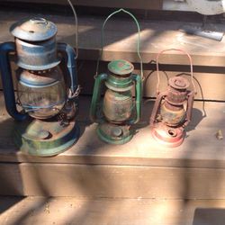 Vintage oil lamps