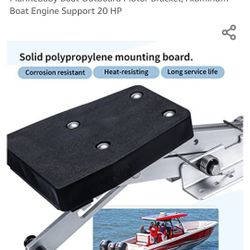 Marinebaby Boat Outboard Motor Bracket, Aluminum Boat Engine Support 20 HP

