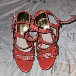 red Michael Kors shoes