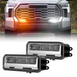 BUMPER LED FOG LIGHTS WITH SWITCH & TURN SIGNAL FOR 2022-2026 TOYOTA TUNDRA