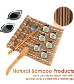 Sushi Making Kit, Delamu Bamboo Sushi Mat for Beginner, Including