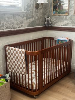 Nestig wave crib - 3 in 1 - walnut