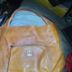 Pratesi Firenze Leather Hobo Bag