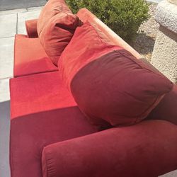 COME GET IT NOW!!! Reddish Orange Couch FREE