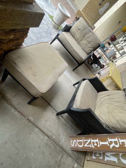 Outdoor Patio Seating Set with Ottoman