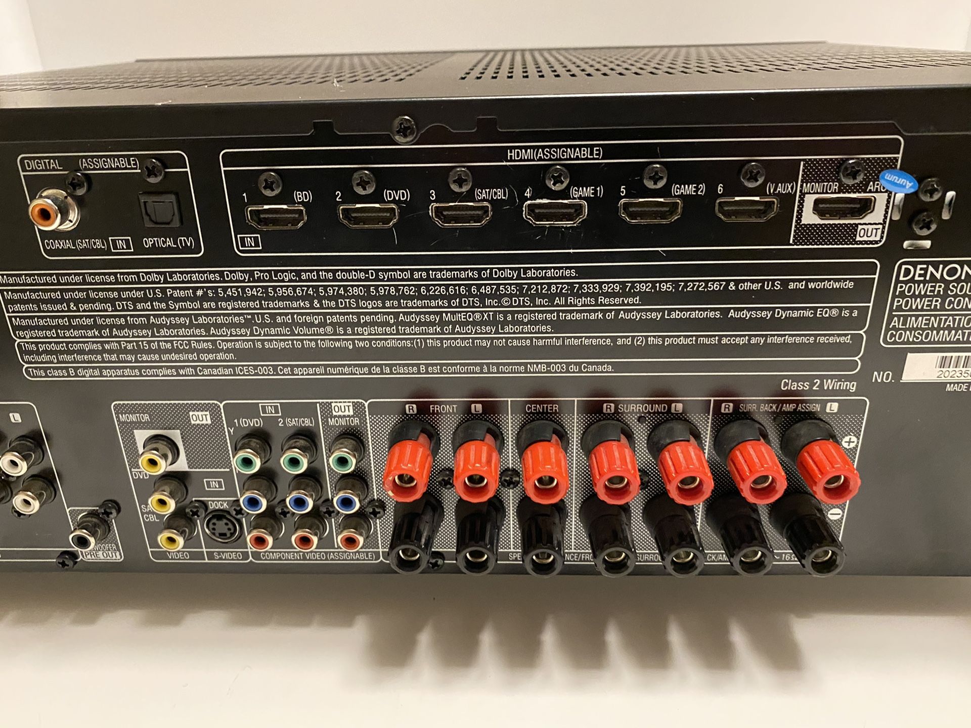 Denon AVR1712 7.1CH AV Receiver TrueHD, DTSHD, DTS, HDMI and Dolby