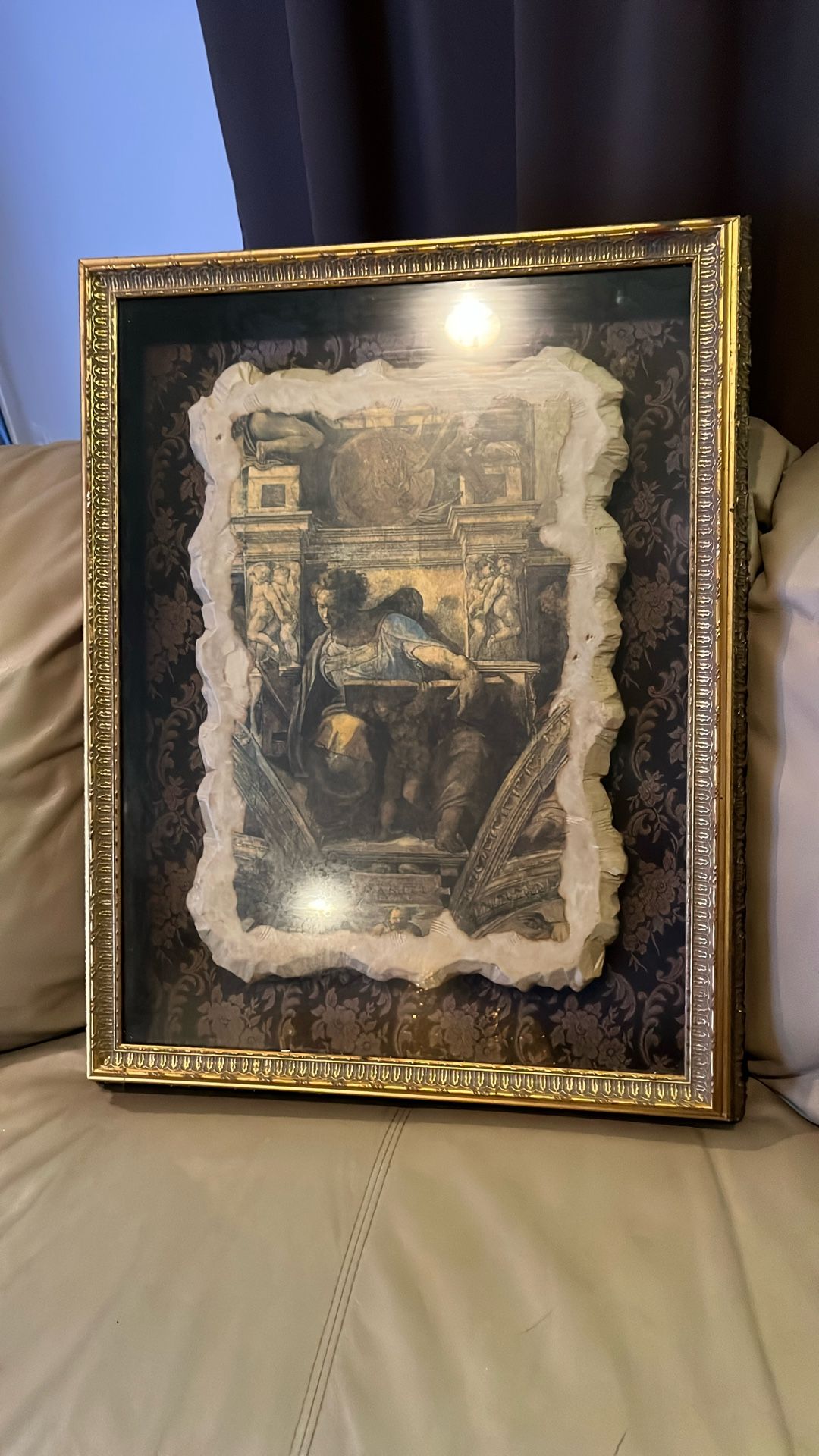 Old Testament Prophet Daniel Michelange lo Antique Engraving Be Christianity Judaism Religious Framed Biblical Art Temple Gift Church