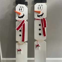 Wooden Snowman Decoration 