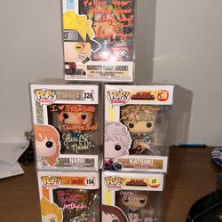 5 signed Funko pop bundle