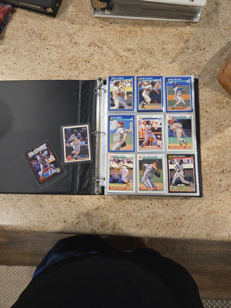 Binder Of Baseball Trading Cards