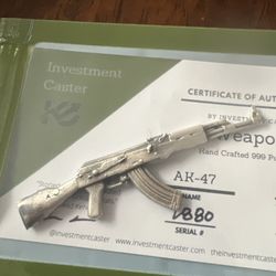 Investment Caster Ak47 Silver Hand Poured