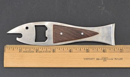 Vintage Fish Shaped Bottle Opener/Multi-Tool, 6.5", Japan
