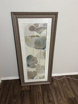 Framed flower painting