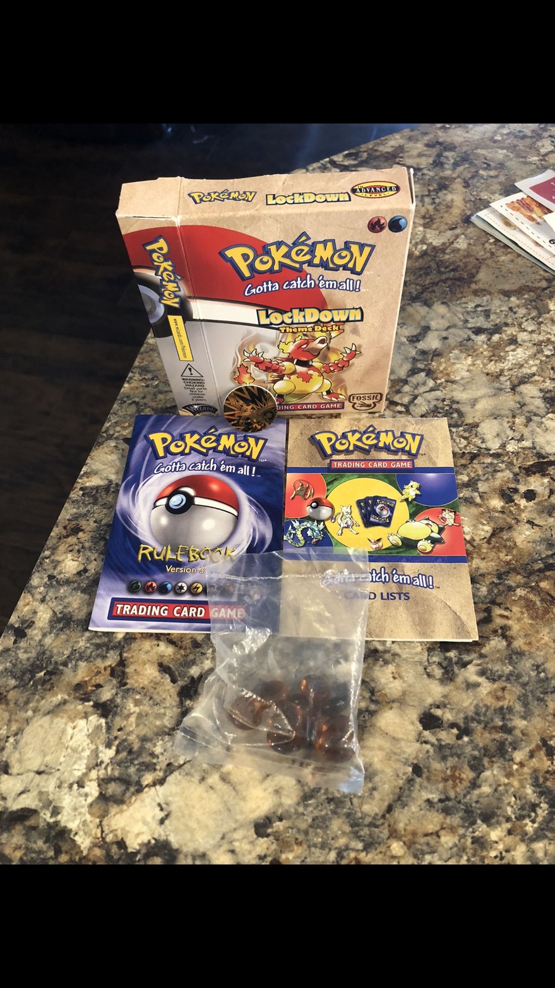 WOTC Pokemon LockDown Theme Deck BOX ONLY w/ inserts and manuals (No Cards)