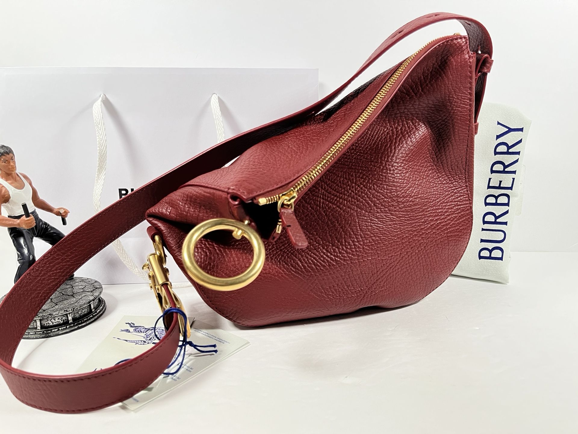 Burberry small Knight leather shoulder bag NWT