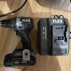 Flex 24v Hammer Drill With (1) 2.5 Ah Batt And Charger $130 Firm In N Lakeland 